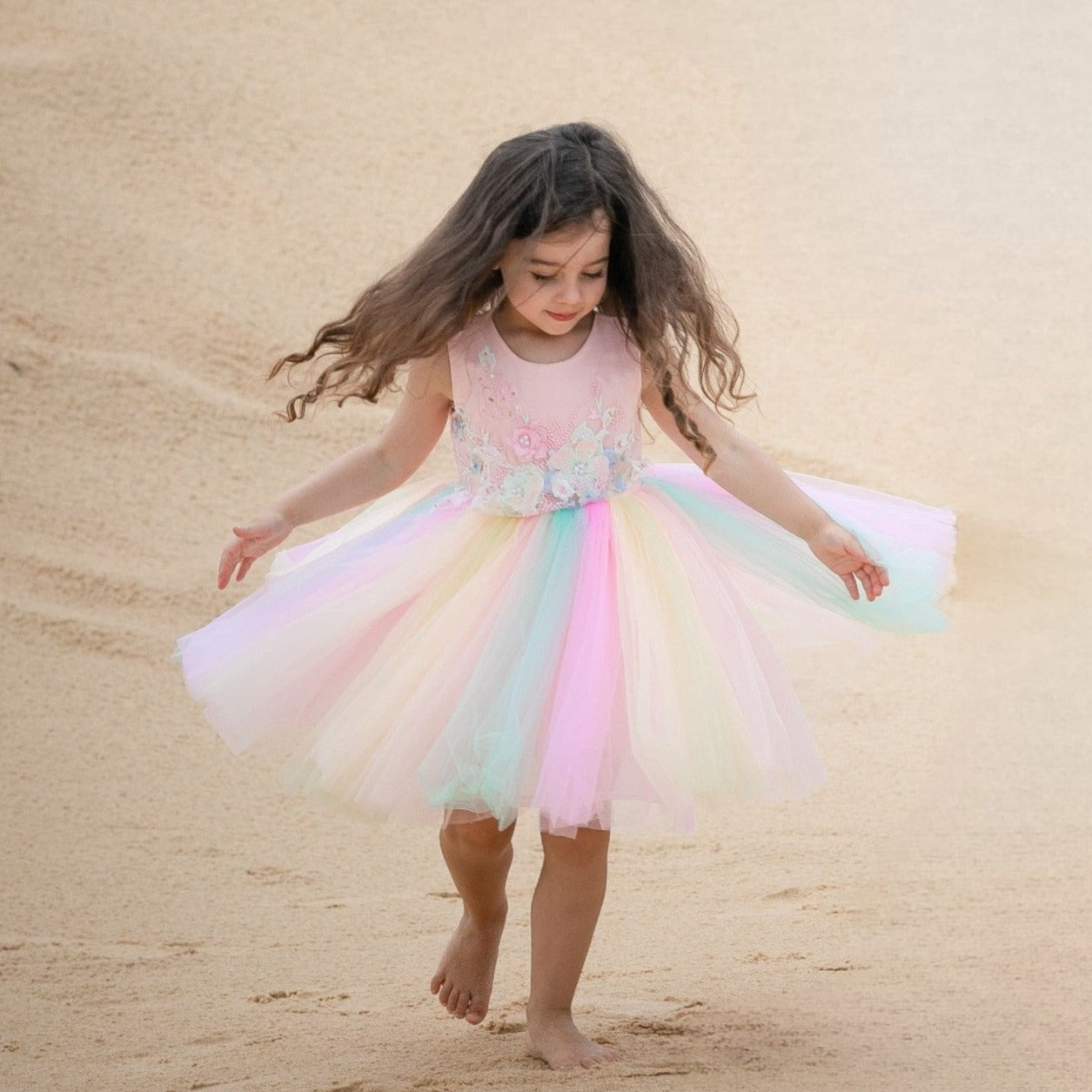 Rainbow Dreams Tutu Party Dress Flower Girl Dress Dress – Tiny Tutus
