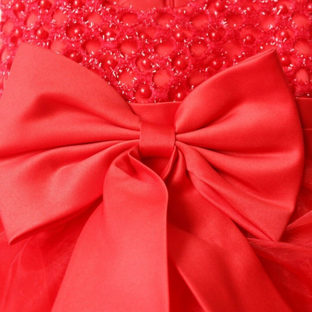 sachin and babi light blue dress Fairy Red Tulle Corset Formal Dress with Flower Straps