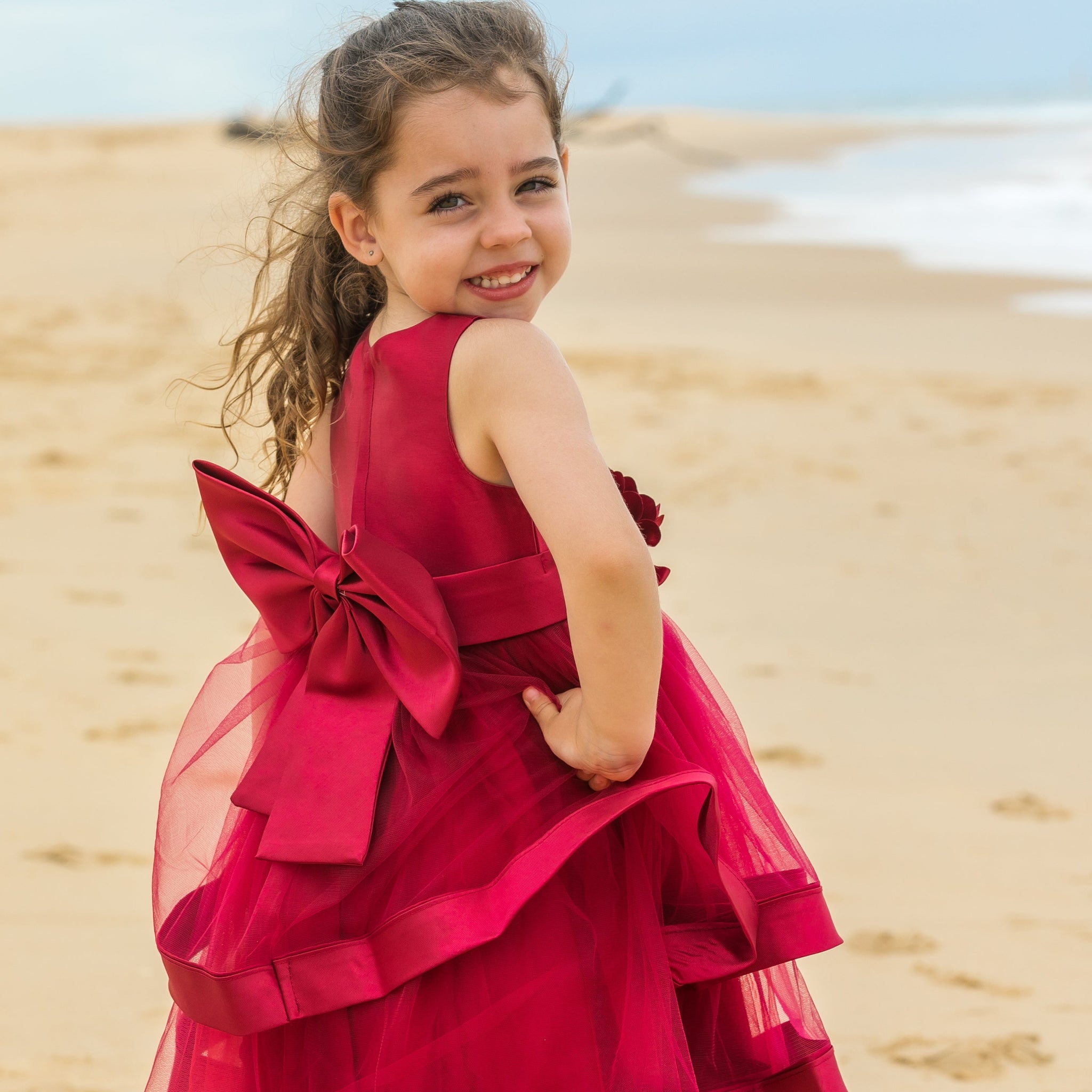 Mia Red Tutu Party & Flower Girl Dress Christmas Dress – Tiny Tutus