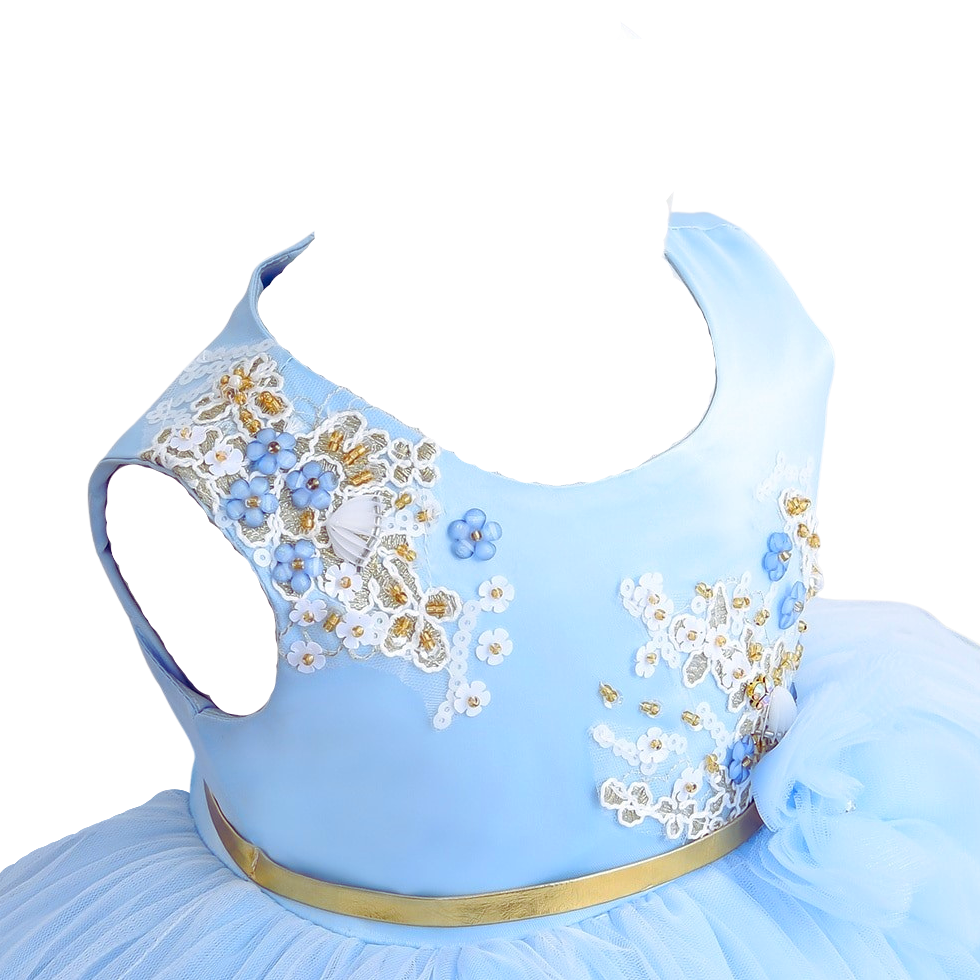 Baby girl blue party 2025 dress